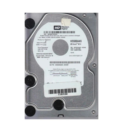 WD5000AAKS-00C8A0 - Western Digital 500GB 7200RPM SATA 3Gb/s 16MB 3.5" HDD