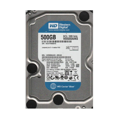 WD5000AAKS-00E4A0 - Western Digital 500GB 7200RPM SATA 3Gb/s 16MB 3.5" HDD