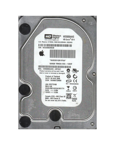 WD WD5000AAKS-40YGA1 Caviar Blue 500GB SATA 3Gb/s 16MB Cache HDD