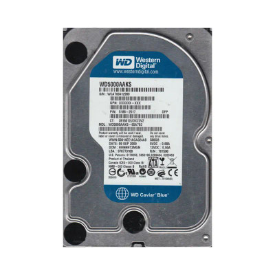 WD5000AAKS-65A7B2 - Western Digital 500GB SATA 7200RPM 3.5" 16MB HDD