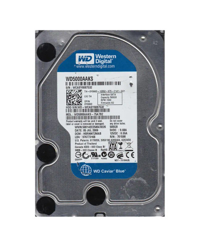 WD WD5000AAKS-75A7B2 Caviar Blue 500GB SATA 3Gb/s 16MB Cache HDD