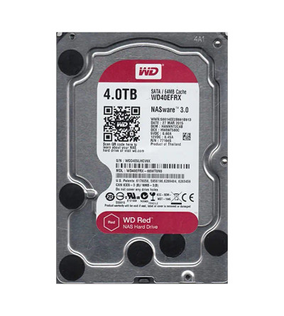 WD40EFRX-68WT0N0 - Western Digital 4TB 5400RPM SATA 64MB 3.5" NAS HDD