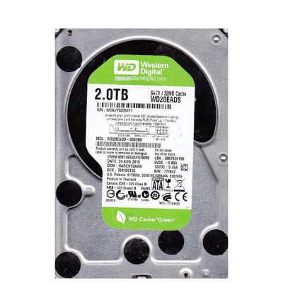 WD20EADS-00S2B0 - Western Digital 2TB 5400RPM SATA 3Gb/s 32MB 3.5" HDD