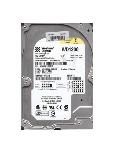 WD1200BB-53DWA0 - Western Digital 120GB 7200RPM EIDE 2MB 3.5" HDD