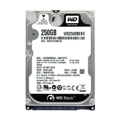 Western Digital Black 250GB SATA 6Gb/s 16MB Cache 2.5-Inch Hard Drive for CE - WD2500BEKX-00B7WT0