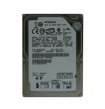 HTE541680J9AT00 - Hitachi 80GB 5400RPM 2.5" IDE HDD