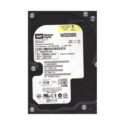 Western Digital Caviar 200GB 7200RPM EIDE 2MB Cache CE Hard Drive for Desktop Computers