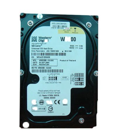 WD800BB-00JKA0 - Western Digital 80GB 7200RPM EIDE 2MB 3.5" HDD