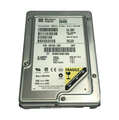 AC26400-60RTT3 - Western Digital 6.4GB 5400RPM EIDE 3.5" HDD