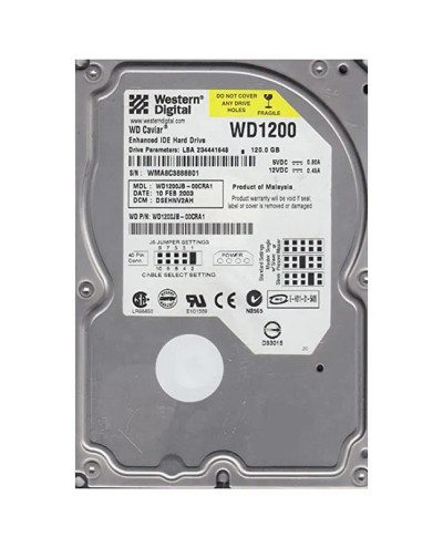 Western Digital Caviar 120GB 7200RPM EIDE 8MB Cache 512 3.5-Inch Hard Drive - compatible with desktop computers
