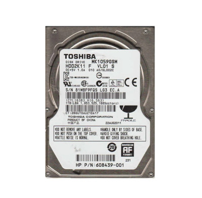 608439-001 - Compaq 1TB 5400RPM SATA 3Gb/s 2.5" HDD