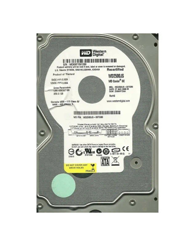 WD2500JS-00TGB0 - Western Digital 250GB 7200RPM SATA 3.5" 8MB HDD