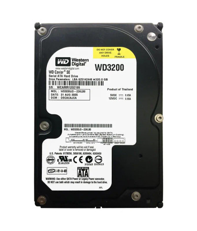 WD3200JD-22KLB0 - Western Digital 320GB 7200RPM SATA 8MB 3.5" HDD