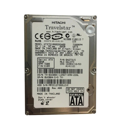 0A27315 - Hitachi 60GB 7200RPM SATA 1.5Gb/s 2.5" HDD