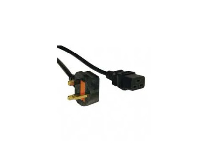 Tripp Lite P052-008 UK Power Cord Cable for IEC-320-C19 to BS-1363 UK Plug, 2.43m