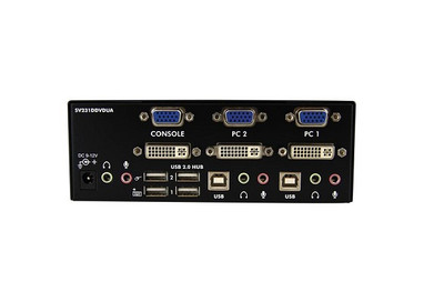 SV231DDVDUA - StarTech 2-Port Dual Monitor DVI/VGA KVM Switch with Audio