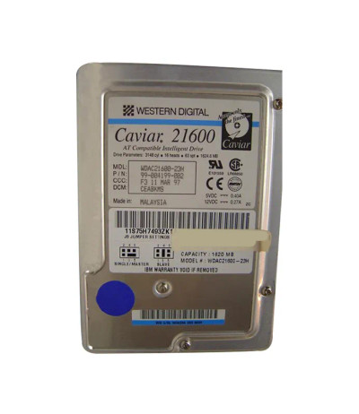 Western Digital Caviar 1.6GB 5200RPM EIDE 128KB Cache Hard Drive compatible with 3.5-Inch servers