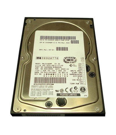 MAJ3182MP - Fujitsu 18.2GB 10000RPM Ultra160 SCSI Hard Drive