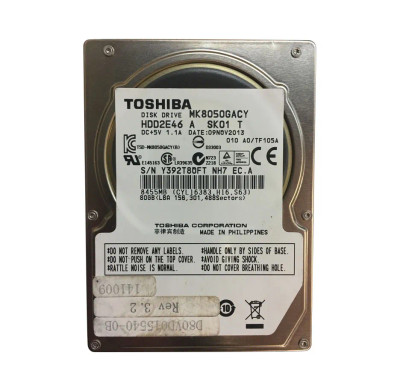 MK8050GACY - TOSHIBA 80GB 4200RPM IDE ATA-100 8MB 2.5" HDD
