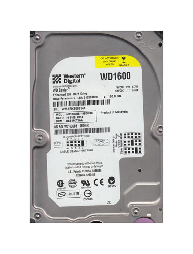 WD1600BB-98DWA0 - Western Digital 160GB 7200RPM EIDE 3.5" HDD