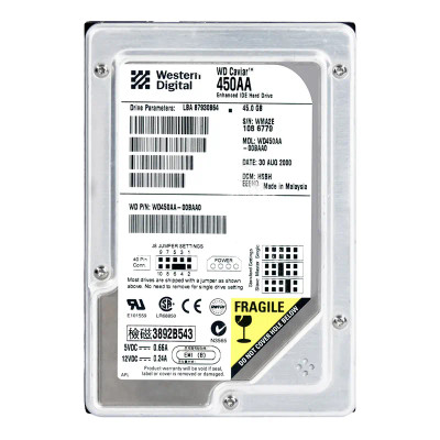 WD450AA-00BAA0 - WESTERN DIGITAL 45GB 5400RPM EIDE 3.5" HDD