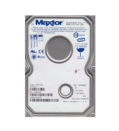 Maxtor 80GB 7200RPM IDE 8MB Cache Hard Drive for Desktop Computers