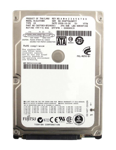 CA07083-B52400C1 - Fujitsu 250GB 5400RPM SATA 2.5" HDD