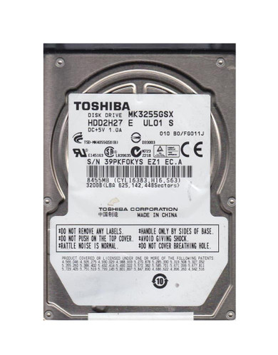 Toshiba 320GB 5400RPM SATA 3Gb/s 8MB Cache 2.5-Inch Hard Drive HDD2H27E for laptops