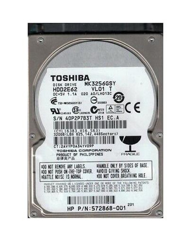 Toshiba 320GB 7200RPM SATA 3Gb/s 16MB Cache 2.5-Inch Hard Drive HDD2E62C for laptops