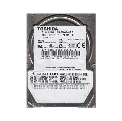 HDD2D17C - TOSHIBA 60GB 5400RPM IDE 2.5" HDD