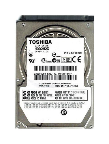 Toshiba 320GB 5400RPM SATA 3Gb/s 8MB Cache 2.5 HDD for Laptop Servers