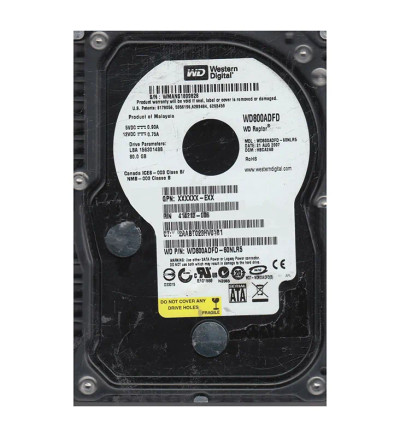 WD800ADFD-60NLR5 - Western Digital 80GB 10000RPM SATA 3.5" HDD