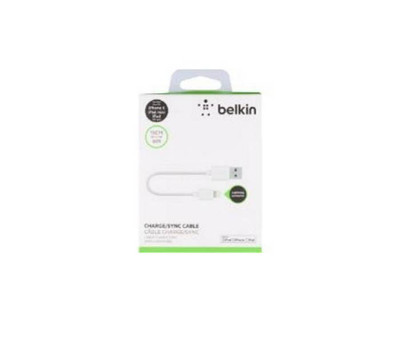 F8J023BT06INWHT - BELKIN 6ft Lightning to USB 2.0 Cable White