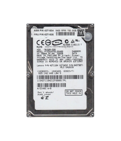 42T1535 - Lenovo 320GB 5400RPM SATA 2.5" HDD