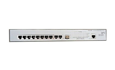 3CDSG10PWR-UK - 3Com 10-Port Gigabit PoE Layer 2 Network Switch