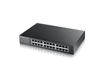 ZyXEL GS1900-24E 24-Port Layer 2 Managed Smart Switch, Rack-mountable, 10/100/1000Base-T, 2 SFP Ports