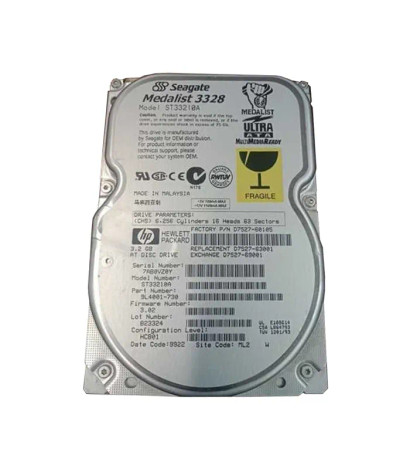 HP 3.2GB 5400RPM IDE Ultra ATA-33 3.5 Hard Drive D7527-69001 for Desktop Computers