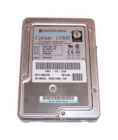 Western Digital Caviar 1GB 5200RPM IDE/ATA 128KB Cache Hard Drive for Desktop Computers Western Digital Caviar 1GB 5200RPM IDE/ATA 128KB Cache Hard Drive for Desktop Computers