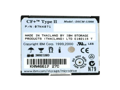 Hitachi Microdrive 1GB CompactFlash+ Type II Hard Drive for DSCM-11000 Servers