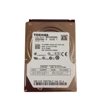 HDD2H84A - TOSHIBA 250GB 5400RPM SATA 8MB 2.5" HDD