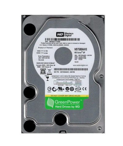 WD7500AAVS-00D7B0 - Western Digital 750GB 7200RPM SATA 3Gb/s 3.5" HDD