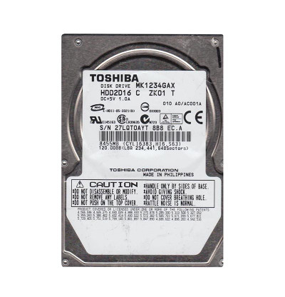 HDD2D16 - TOSHIBA 120GB 5400RPM 2.5" IDE HDD