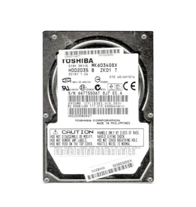 Toshiba 60GB 5400RPM SATA 1.5Gb/s 8MB Cache 2.5-Inch Hard Drive for HDD2D35C - Compatible with Laptops