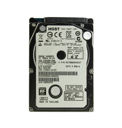 HTE545050A7E380 - HGST 500GB 5400RPM SATA 2.5" HDD