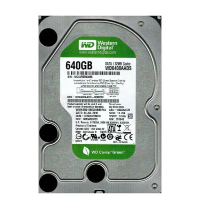 Western Digital Caviar Green 640GB SATA Hard Drive 5400RPM 3.5 - Compatible with Servers
