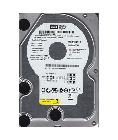 WD3200AVJB-63WKA0 - Western Digital 320GB 7200RPM IDE 8MB 3.5" HDD
