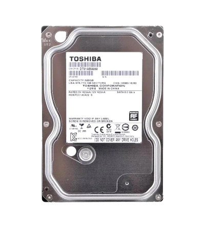 Toshiba 500GB SATA Hard Drive 5700RPM 32MB Cache 3.5-Inch - DT01ABA050 - Compatible with Servers