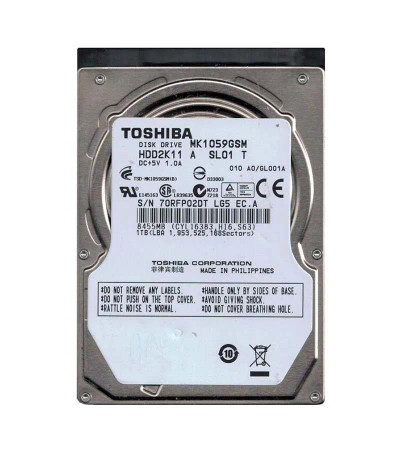 HDD2K11 - TOSHIBA 1TB 5400RPM SATA 8MB 2.5" HDD