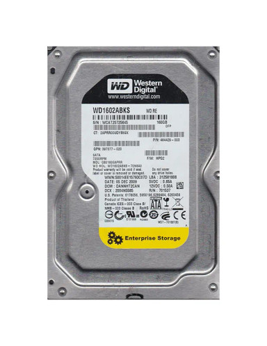 Western Digital RE 160GB 7200RPM SATA 3Gb/s 8MB Cache 3.5 Enterprise Hard Drive - Compatible with servers