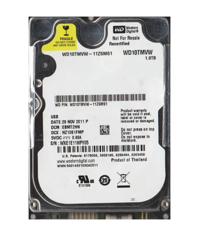 WD10TMVW-11ZSMS1 - Western Digital 1TB 5400RPM USB 3.0 2.5" HDD